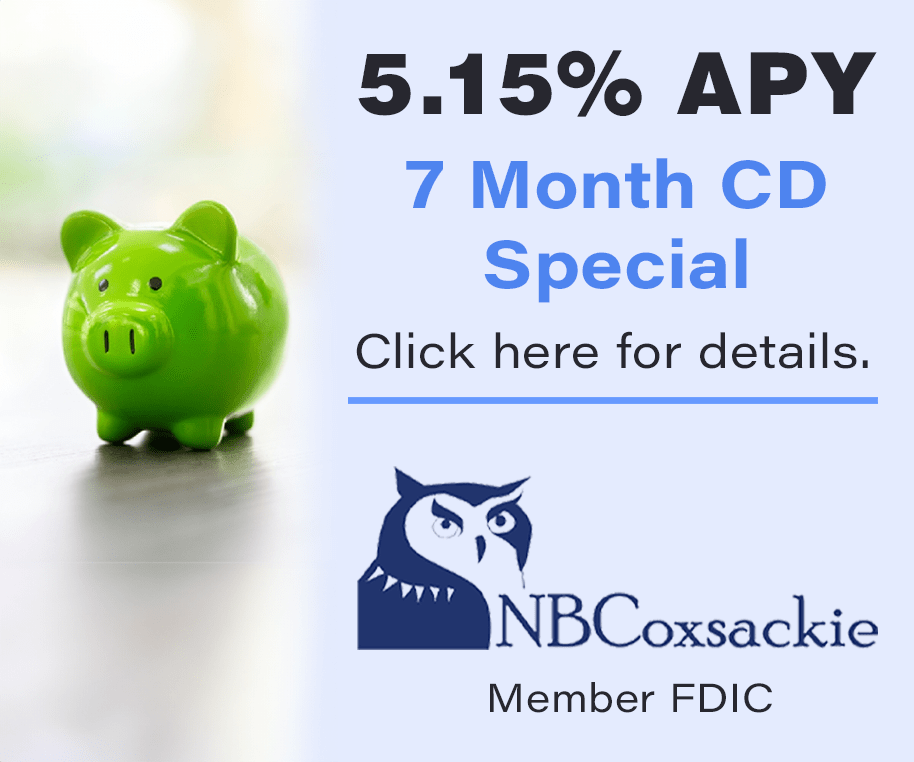 7 Month CD Special National Bank of Coxsackie